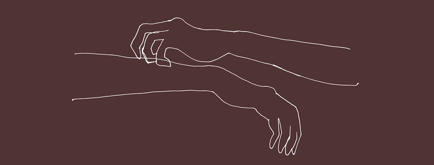 hand scratching an itch on an arm